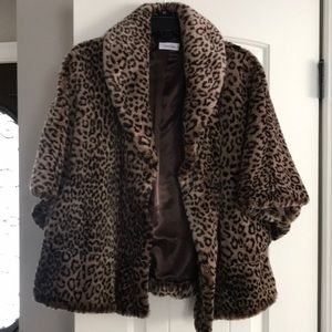 Calvin Klein faux fur shawl/wrap